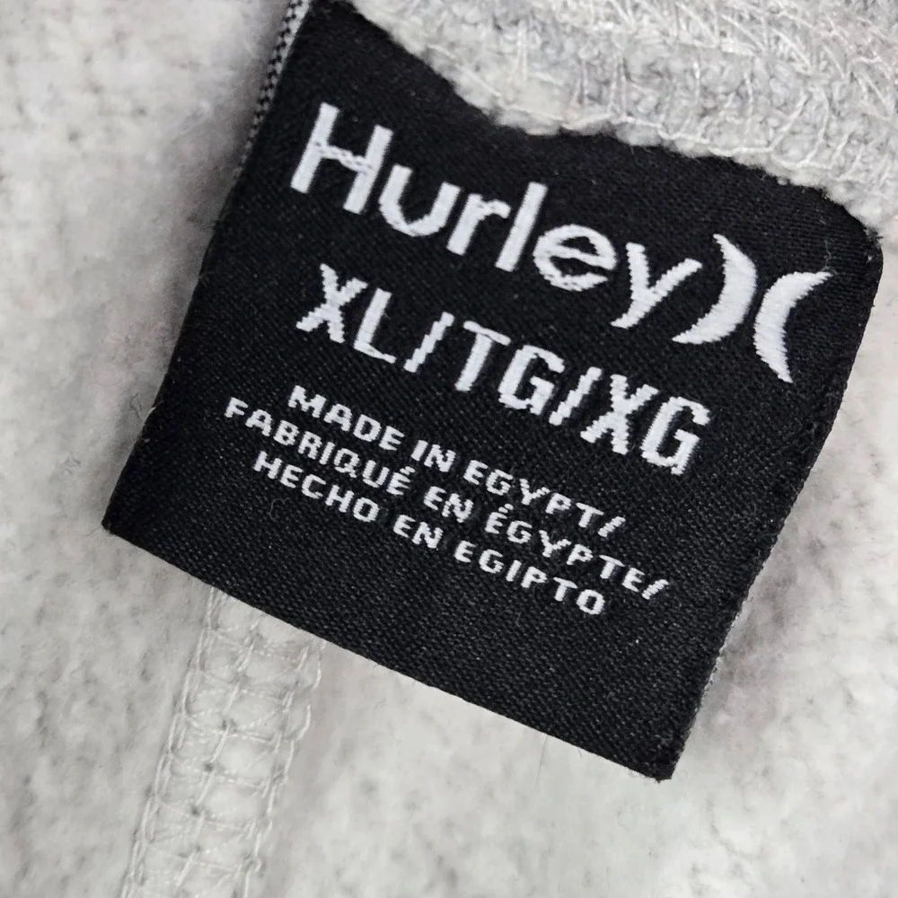 Hurley Men Activewear Pants XL Gray Jogger Fleece 29